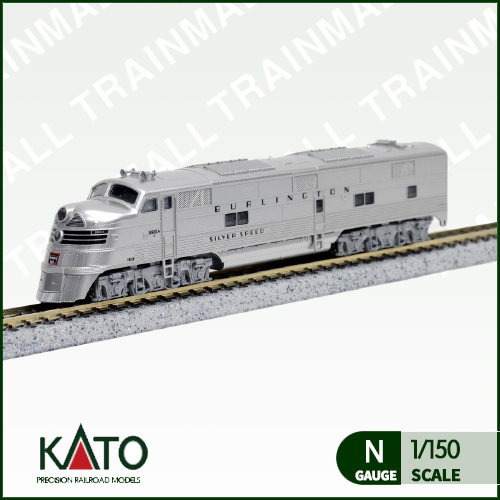 [KATO USA] 176-5401 EMD E5A 디젤기관차 CB&amp;Q `실버스피드` (대차 스커트 제외형) #9911A,철도모형,기차모형,열차모형,트레인몰