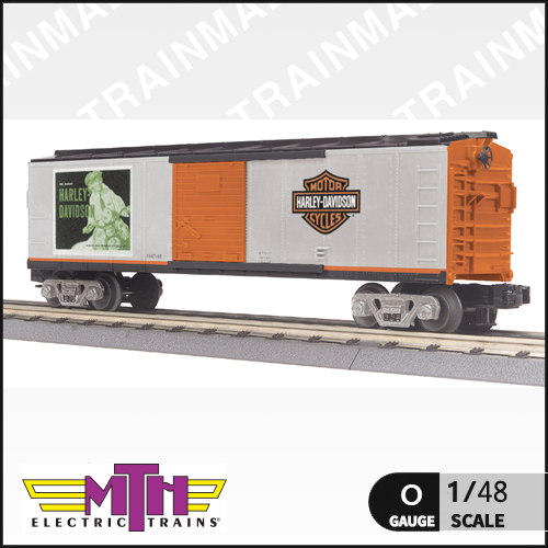 [MTH] 30-74158 레일킹 박스(유개) 화차 - 할레이 데이비슨 (바이크를 탄 커플)-철도모형 기차모형 전문점 트레인몰