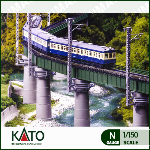 [KATO] 20-823 곡선 단선 철교 세트 R448-60 ° (전철화 녹색)트레인몰
