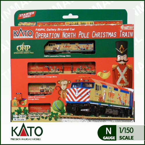 [KATO USA] 106-2015 F40PH, 갤러리 이층열차 &quot;Operation North Pole 2015&quot; 크리스마스 자선 열차,철도모형,기차모형,열차모형,트레인몰