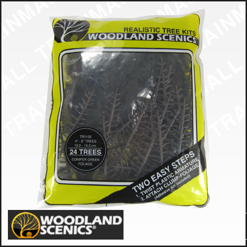 [Woodland Scenics] TR1105 나무제작 키트 (침엽수) : 24개입 (10.1cm~15.2cm),철도모형,기차모형,열차모형,트레인몰