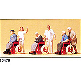 휠체어탄 노인 87:1 (도색:6명,3대),철도모형,기차모형,열차모형,트레인몰