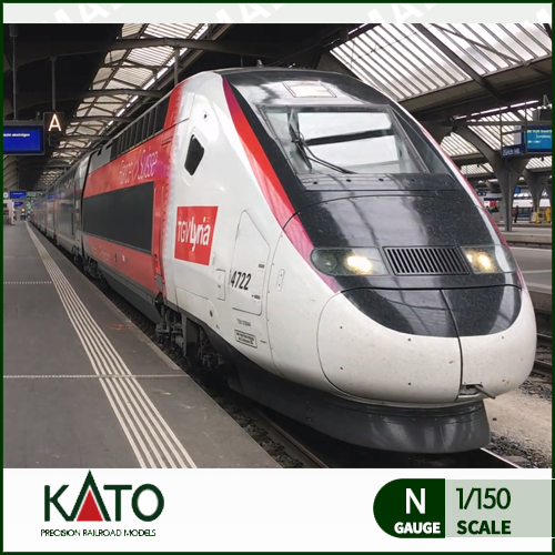 [KATO LEMKE] 10-1762 TGV Lyria Euroduplex (TGV 유로 듀플렉스) 10량 풀편성 세트-철도모형 기차모형 전문점 트레인몰